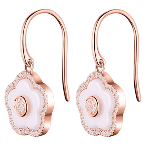 Boucles d'oreilles en argent , céramique, oxydes