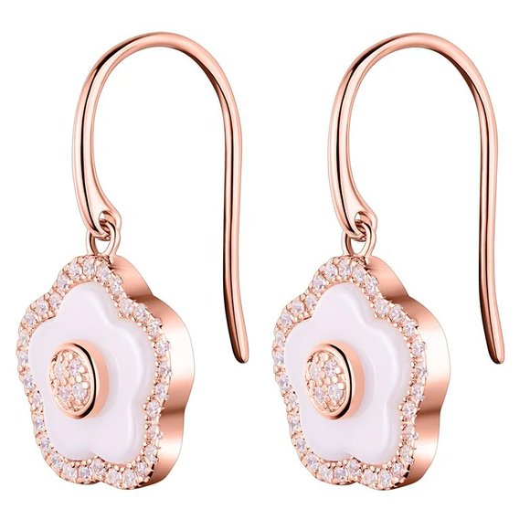 Boucles d'oreilles en argent , céramique, oxydes