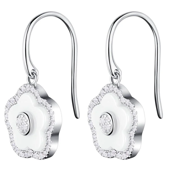 Boucles d'oreilles en argent , céramique, oxydes