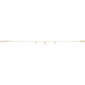 Chaine de cheville argent et dorure jaune