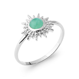 Bague en argent, aventurine