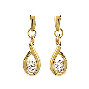 Boucles d'oreilles en plaqué or, oxydes