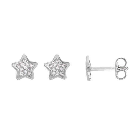 Boucles d'oreilles or, oxyde de zirconium