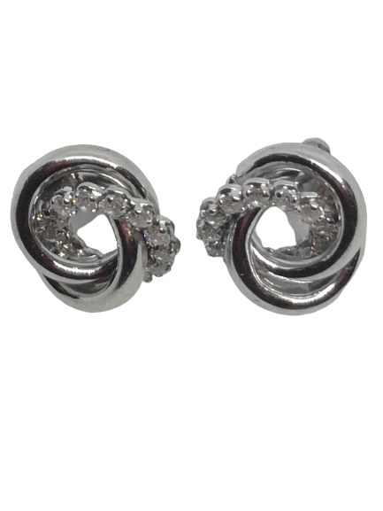 Boucles d'oreilles en or, oxyde de zirconium