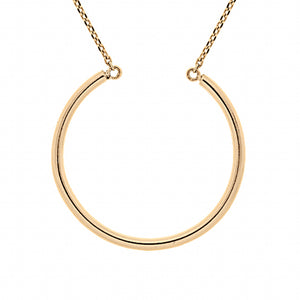 Collier en plaqué or porte charms
