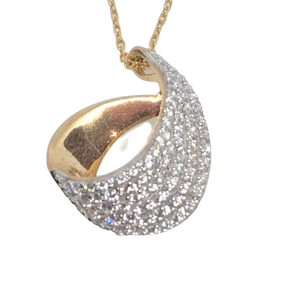 Collier en or, oxyde de zirconium
