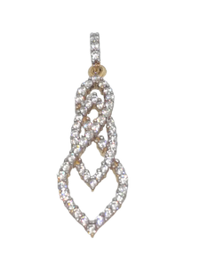 Pendentif en or, oxyde de zirconium