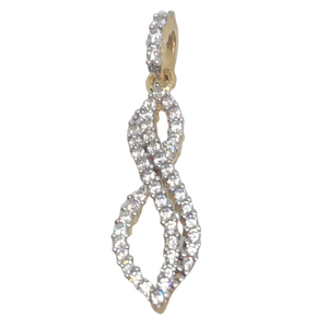 Pendentif en or, oxyde de zirconium