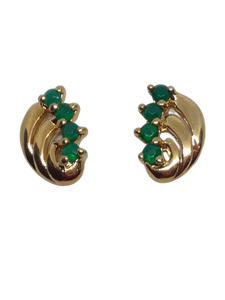 Boucles d'oreilles en plaqué or, oxydes