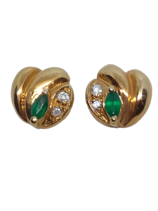 Boucles d'oreilles en plaqué or, oxydes