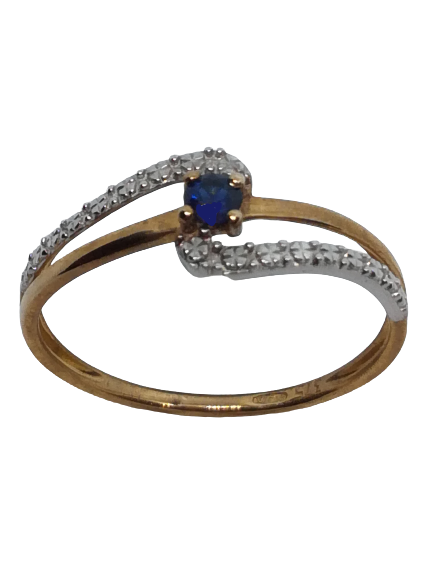 Bague en or, saphir