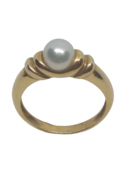 Bague en or, perle de culture