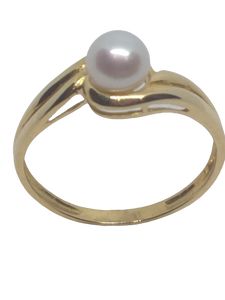 Bague en or, perle de culture
