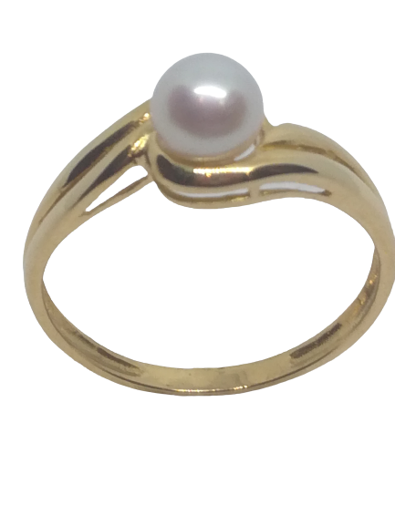 Bague en or, perle de culture