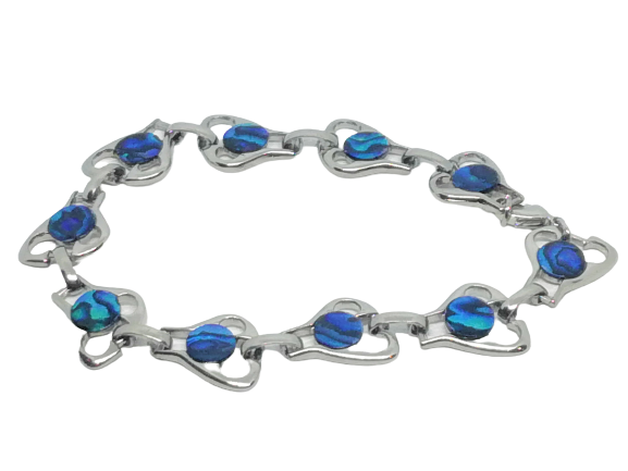 Bracelet plaqué palladium, nacre