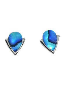 Boucles d'oreilles plaqué palladium, nacre