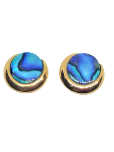 Boucles d'oreilles plaqué or, nacre