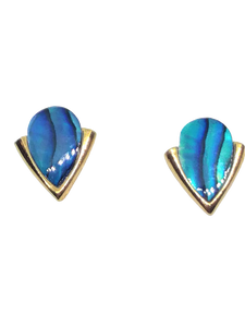 Boucles d'oreilles plaqué or, nacre
