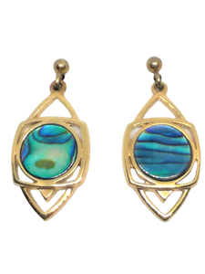 Boucles d'oreilles plaqué or, nacre