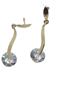 Boucles d'oreilles en or, oxyde de zirconium