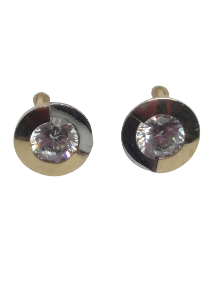 Boucles d'oreilles en or, oxyde de zirconium