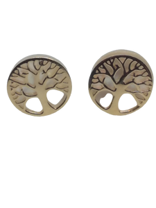 Boucles d'oreilles en or, nacre