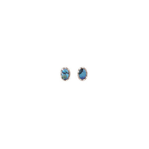 Boucles d'oreilles palqué palladium, nacre