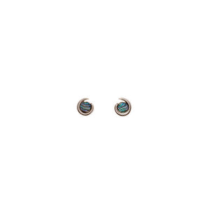 Boucles d'oreilles plaqué palladium, nacre