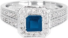 Bague or, diamant et saphir