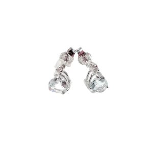 Boucles d'oreilles en or, aigue-marine et diamant