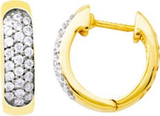 Boucles d'oreilles or, diamant