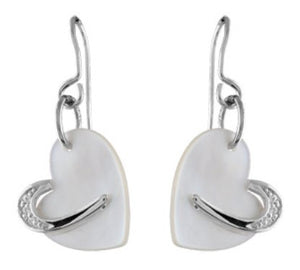 Boucles d'oreilles en argent, nacre
