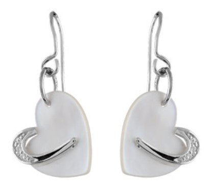 Boucles d'oreilles en argent, nacre