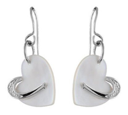 Boucles d'oreilles en argent, nacre