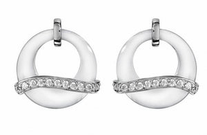 Boucles d'oreilles en argent , oxydes et céramique