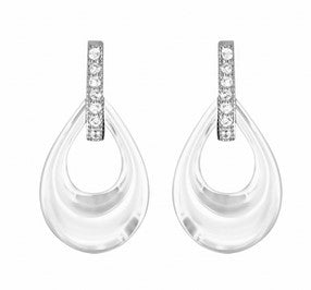 Boucles d'oreilles en argent , oxydes et céramique