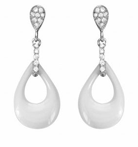 Boucles d'oreilles en argent , oxydes et céramique