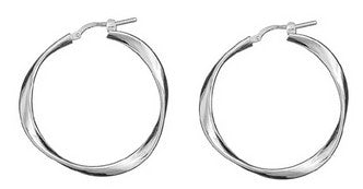 Boucles d'oreilles en argent, créoles