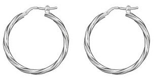 Boucles d'oreilles en argent, créoles