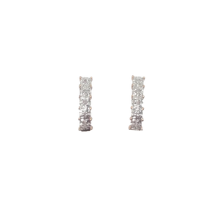 Boucles d'oreilles en or, oxydes de zirconium