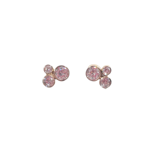 Boucles d'oreilles en or, oxyde de zirconium