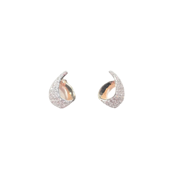 Boucles d'oreilles en or, oxyde de zirconium