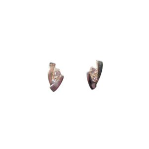 Boucles d'oreilles en or, oxyde de zirconium