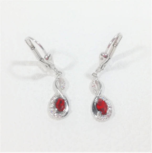 Boucles d'oreilles en or, rubis