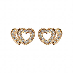 Boucles d'oreilles en plaqué or, oxydes