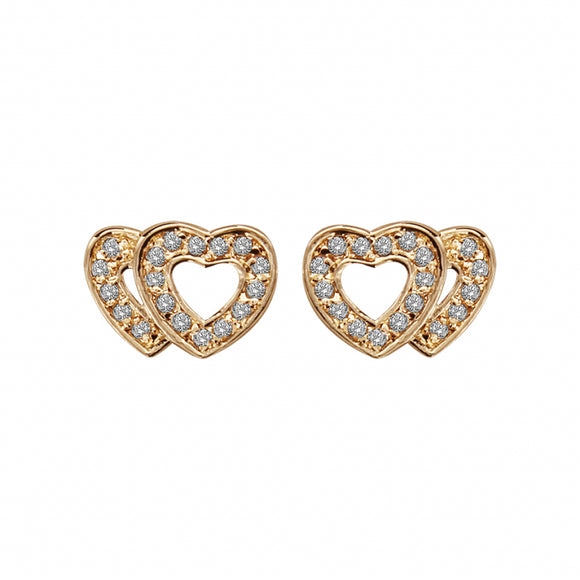 Boucles d'oreilles en plaqué or, oxydes