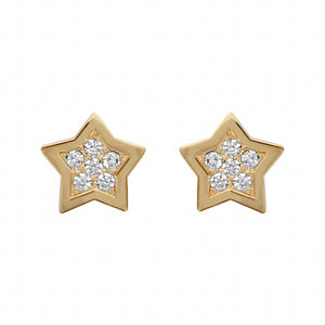 Boucles d'oreilles en plaqué or, oxydes