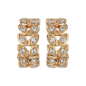 Boucles d'oreilles en plaqué or, oxydes