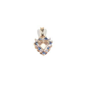 Pendentif en or, oxyde de zirconium et saphir