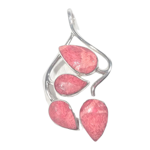 Pendentif en argent, corail